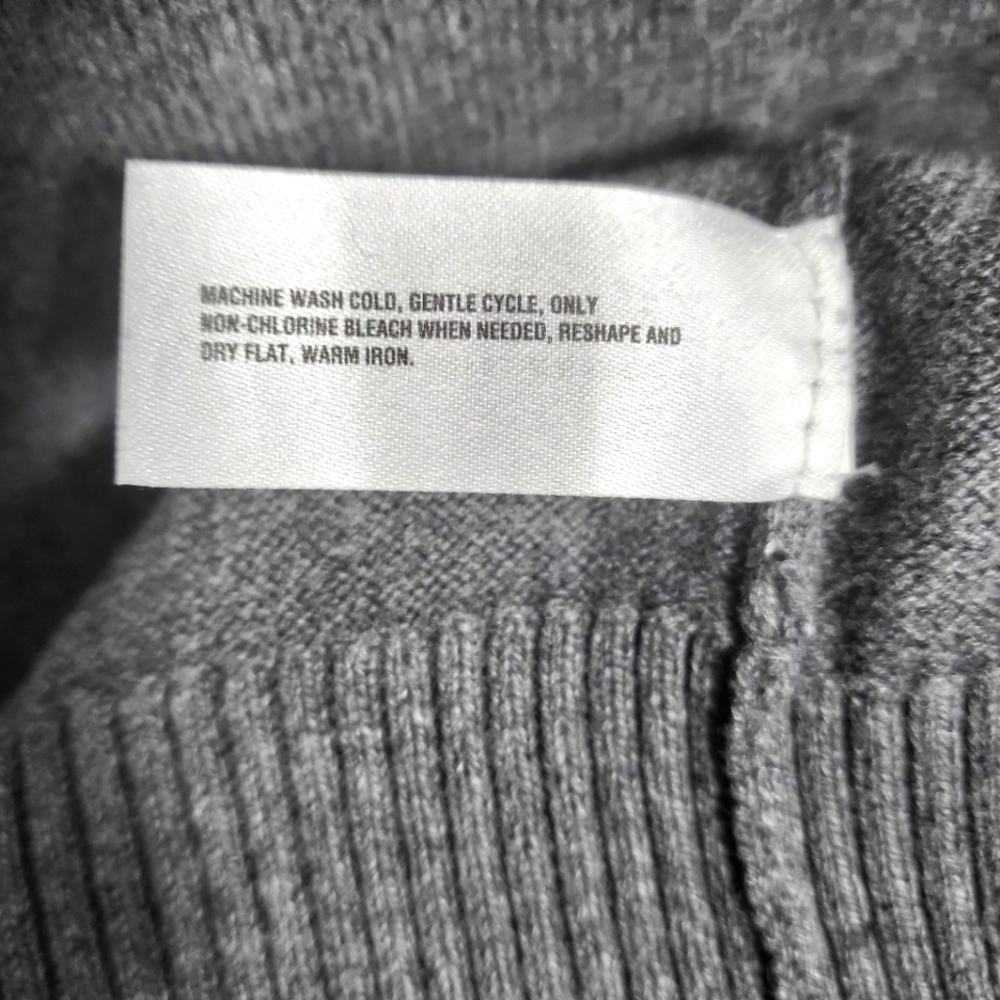GAP Pullover Sweater Lightweight Cotton Cashmere Blend Hooded Grey Men's Size XL - Picture 4 of 7